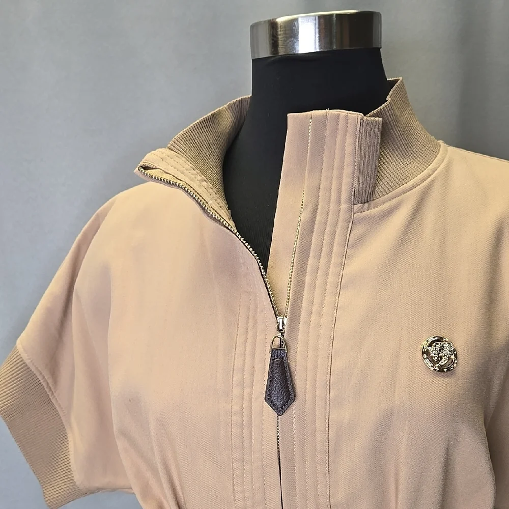 L'atiste Khaki Belted Dress with Pockets Utility or Safari Style Dress Size M - Picture 5 of 15